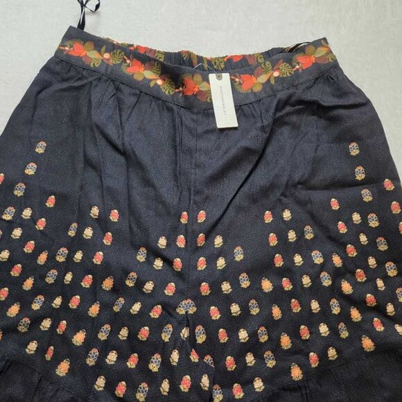 New L Ranna Gill x Anthropologie tiered wide-leg pants in black pattern - Picture 4 of 10